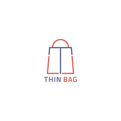 The shopping bag logo is in the shape of the letter T. Suitable for online shop businesses and bag manufacturers.