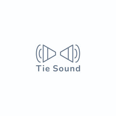 The bow tie logo is in the shape of a speaker. Suitable for fashion and electronics businesses.