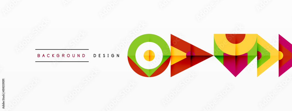Poster a dynamic logo featuring a triangle and rectangle with arrows pointing in opposite directions. the c