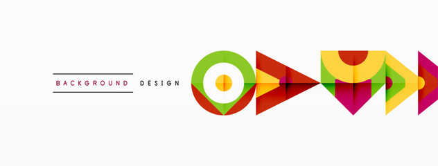 A dynamic logo featuring a triangle and rectangle with arrows pointing in opposite directions. The circular font adds a playful touch to the brands graphics, creating a captivating design