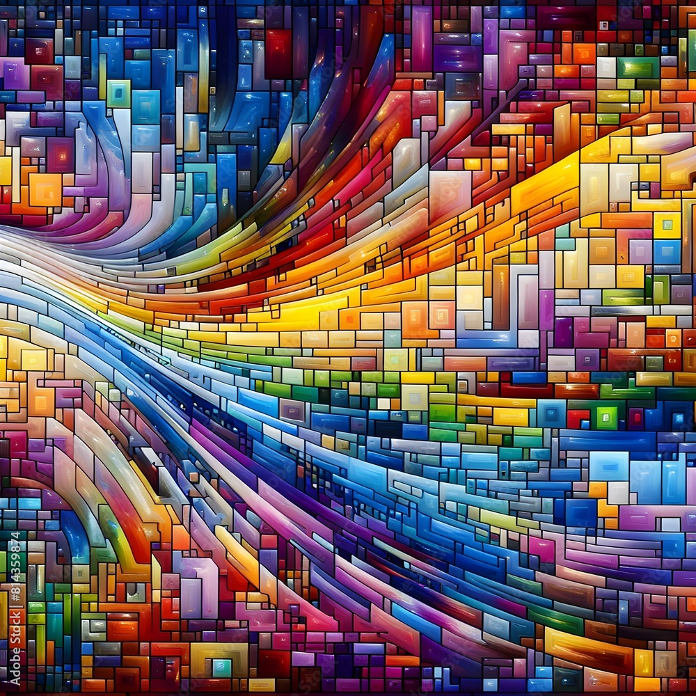 Poster abstract background with squares
