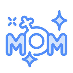 Mom Icon With Linear Color Style 