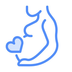 Fototapeta premium Pregnant Icon With Linear Color Style 