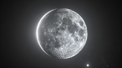 Realistic Style Full Moon The Moon Beautiful Moon Aspect 16:9