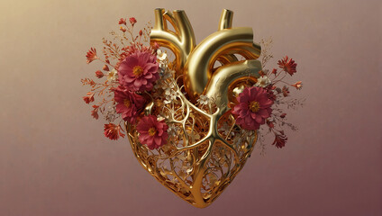 golden heart wallpaper hd