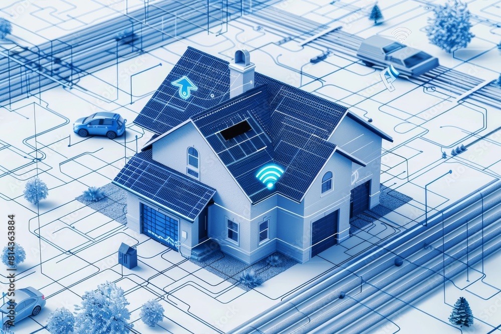 Poster high tech home systems leverage electronic defenses and precision detection for secure home automati