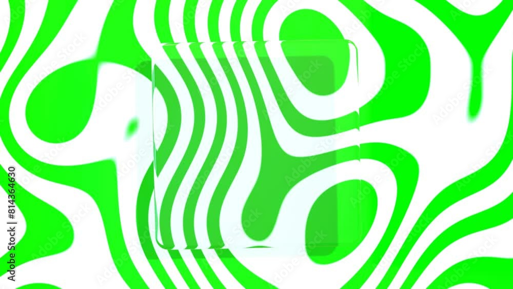 Poster a green and white abstract background with glass rectangle shape loop animation