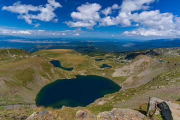 The Seven Rila Lakes in the Rila Mountain, Bulgaria