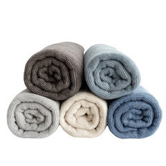 Rolled up Bath Towels