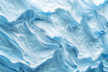 Obraz premium Rippling water paper texture with light blue hues and fluid patterns.