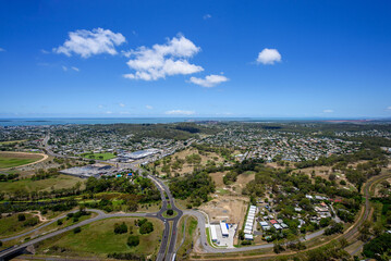 Aerial view of Gladstone from the Kirkwood area, Queensland