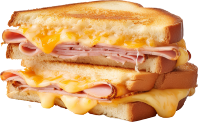 sandwich ham and cheese isolated on white or transparent background,transparency 