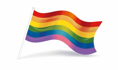 Simple Rainbow Flag Vector Graphic