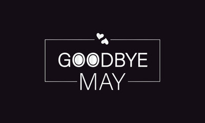 Saying Goodbye to May with Trendy Text Illustration