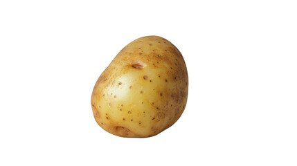 a single potato , Isolated on white background.