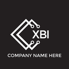 XBI letter technology logo design on black background. XBI creative initials letter IT logo concept. XBI setting shape design

