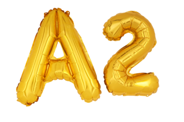 Golden word & number A2 isolate no white background.png