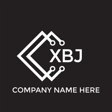 XBJ letter technology logo design on black background. XBJ creative initials letter IT logo concept. XBJ setting shape design
