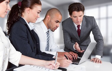 Happy Students or business people Having a Conversation