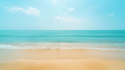 Serene ocean blues fading into sandy beige, mimicking a beach horizon