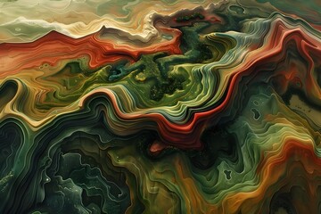 Mesmerizing Aerial Perspective of Morphing Landscape Intertwining with Anatomical Imagery