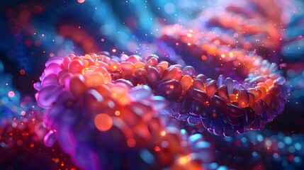 Captivating Visualization of the Futuristic Digestive Tract in Vibrant Organic Beauty