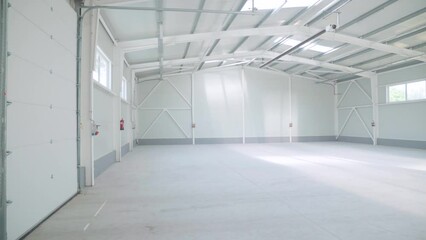 Newly constructed warehouse awaits utilization