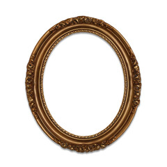 Obraz premium Very old wooden frame. Isolated on white background