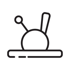 Needle Pillow Pin Line Icon