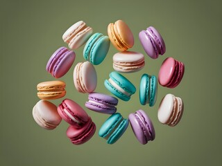 Obraz premium colorful macaroons isolated on white