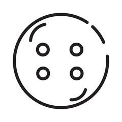 Fototapeta premium Buttons Clothes Sewing Line Icon