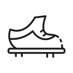 Cleats Rugby Shoes Line Icon