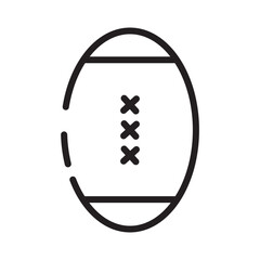 Activity Ball Rugby Line Icon