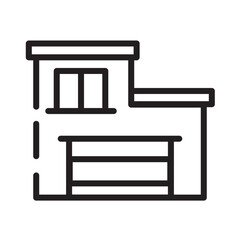 Building Estate Home Line Icon
