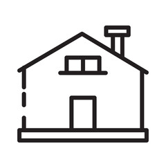 Building Estate Home Line Icon