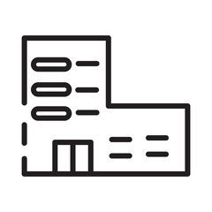 Fototapeta premium Building Hotel Property Line Icon
