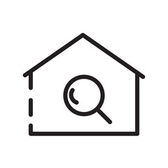 Home Real Search Line Icon