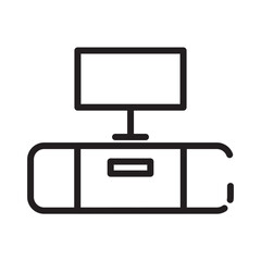 Real Room Tv Line Icon