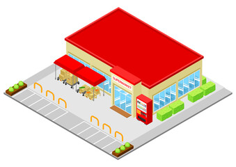 アイソメトリック　スーパーマーケット