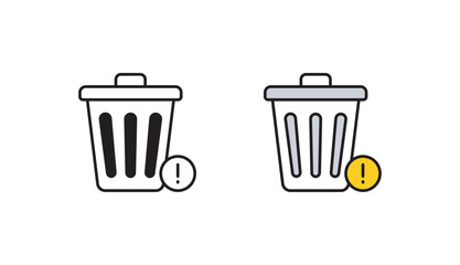 Trash icon design with white background stock illustration