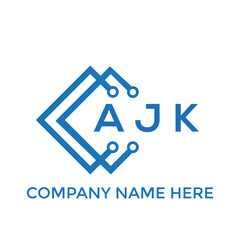 AJK letter logo design on White background. AJK creative initials letter logo concept. AJK letter design.

