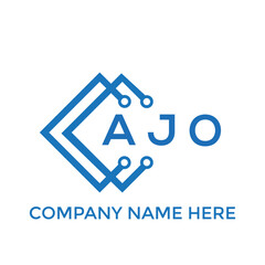 AJO letter logo design on White background. AJO creative initials letter logo concept. AJO letter design.
