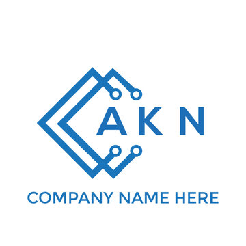 AKN letter logo design on White background. AKN creative initials letter logo concept. AKN letter design.
