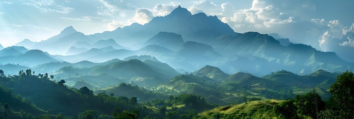 Mountain range of central Timor-Leste realistic nature and landscape