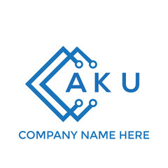 AKU letter logo design on White background. AKU creative initials letter logo concept. AKU letter design.
