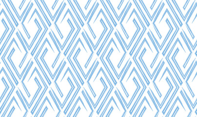 Abstract geometric pattern. A seamless vector background. White and blue ornament. Graphic modern pattern. Simple lattice graphic design