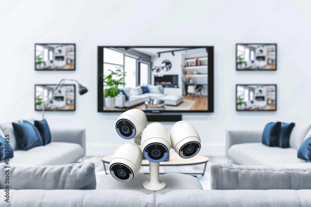 Poster the protective alarm system utilizes dual cameras and digital recording for remote monitoring and lo