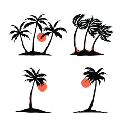 Palm art summer collections, coconut trees