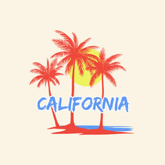 California beach , summer time