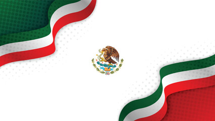 Mexico flag color background concept for National holiday, Independence Day and other events